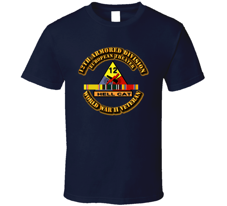 Army - Ssi - 12th Armored Division - Europe - Wwii T Shirt