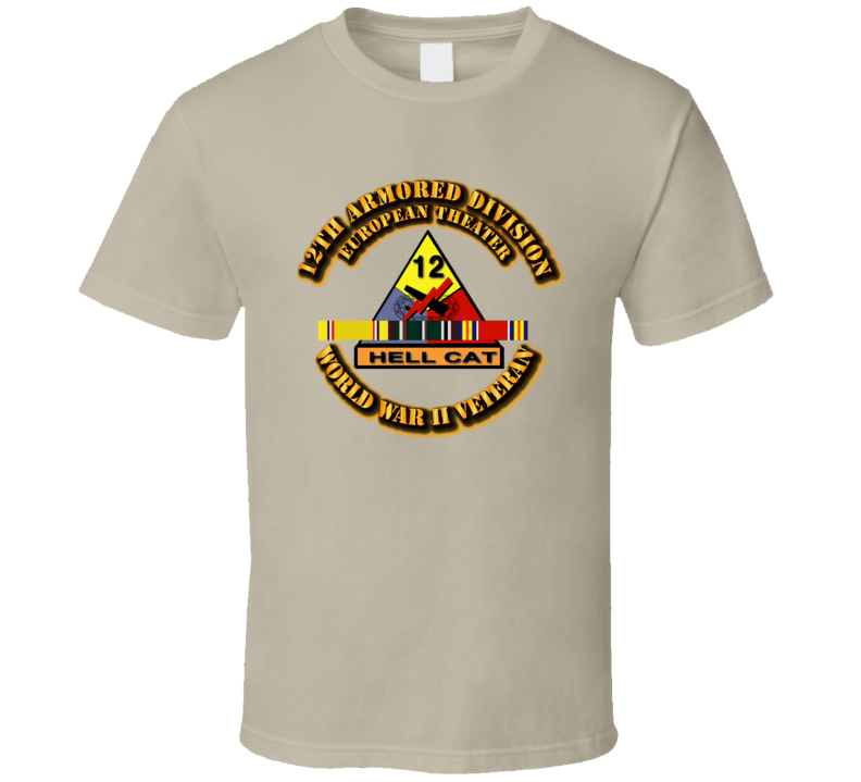 Army - Ssi - 12th Armored Division - Europe - Wwii T Shirt