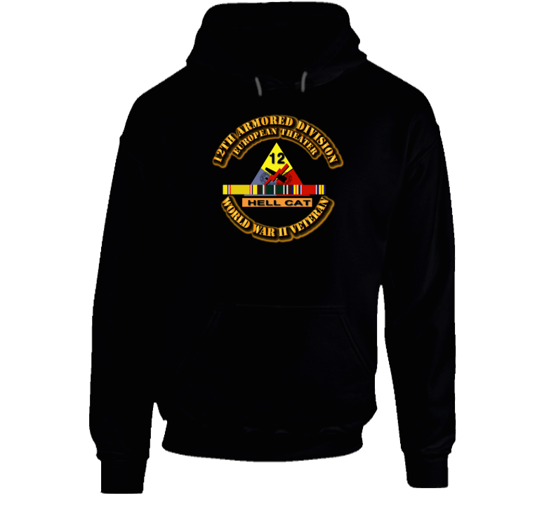 Army - Ssi - 12th Armored Division - Europe - Wwii Hoodie