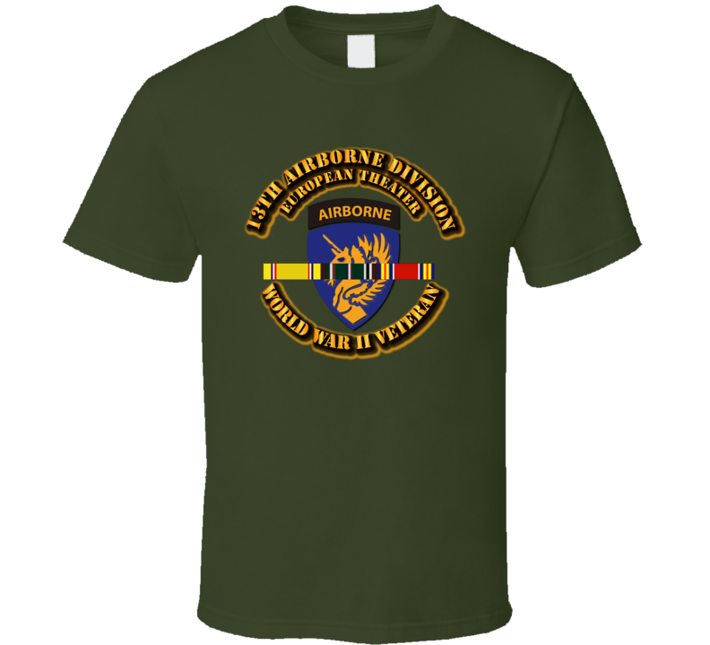 Army - Ssi - 13th  Airborne Division - Europe - Wwii T Shirt