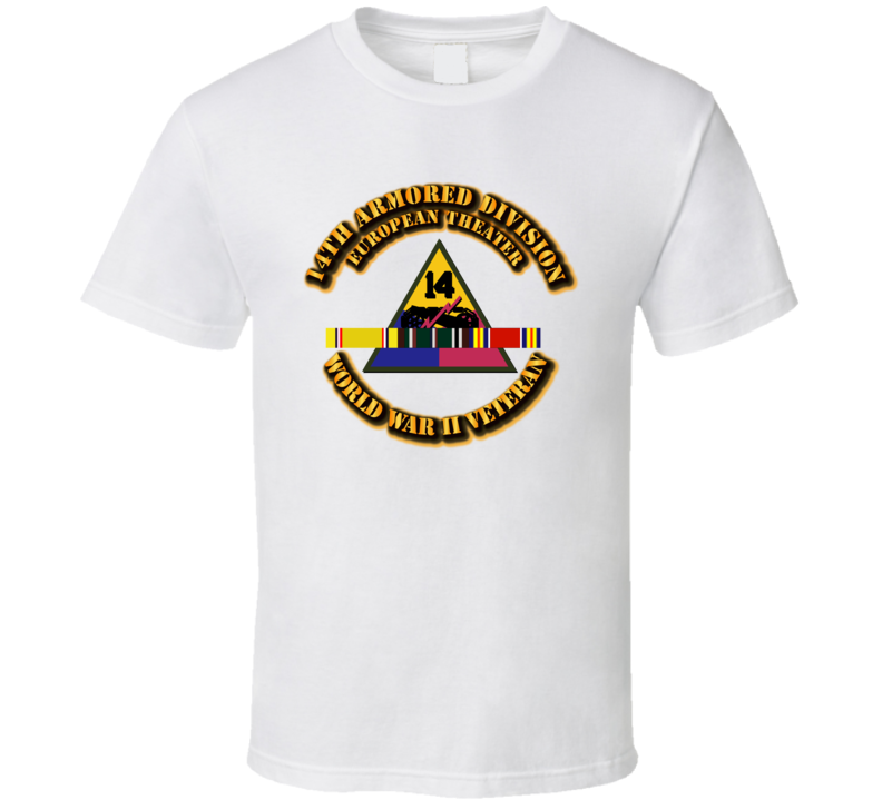 Army - Ssi - 14th Armored Division - Europe - Wwii T Shirt