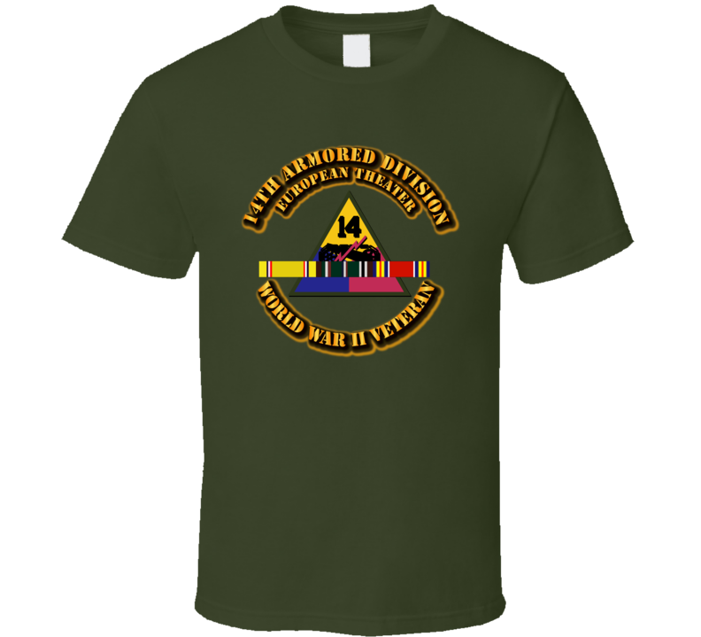 Army - Ssi - 14th Armored Division - Europe - Wwii T Shirt