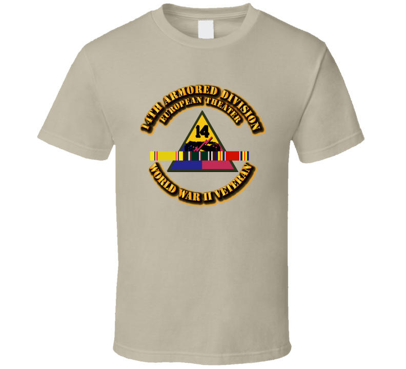 Army - Ssi - 14th Armored Division - Europe - Wwii T Shirt