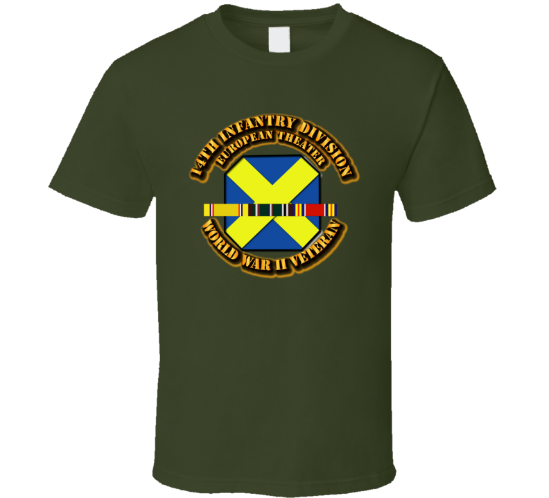 Army - Ssi - 14th Infantry Division - Europe- Wwii T Shirt