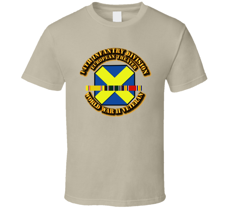 Army - Ssi - 14th Infantry Division - Europe- Wwii T Shirt