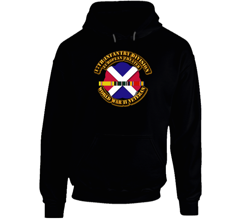 Army - Ssi - 17th Infantry Division - Europe- Wwii Hoodie