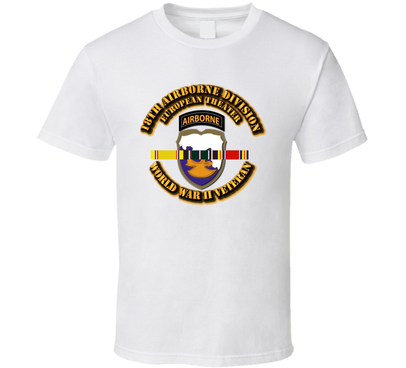 Army - Ssi - 18th  Airborne Division - Europe - Wwii T Shirt