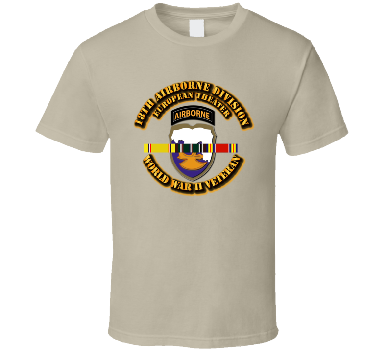 Army - Ssi - 18th  Airborne Division - Europe - Wwii T Shirt