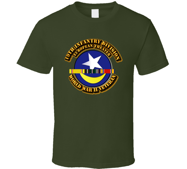 Army - Ssi - 19th Infantry Division - Europe- Wwii T Shirt