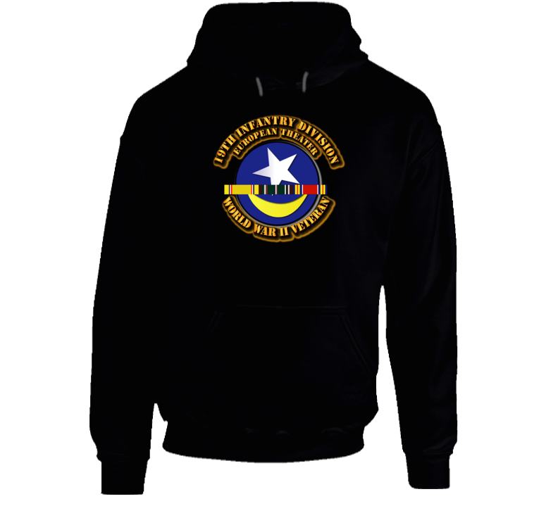 Army - Ssi - 19th Infantry Division - Europe- Wwii Hoodie