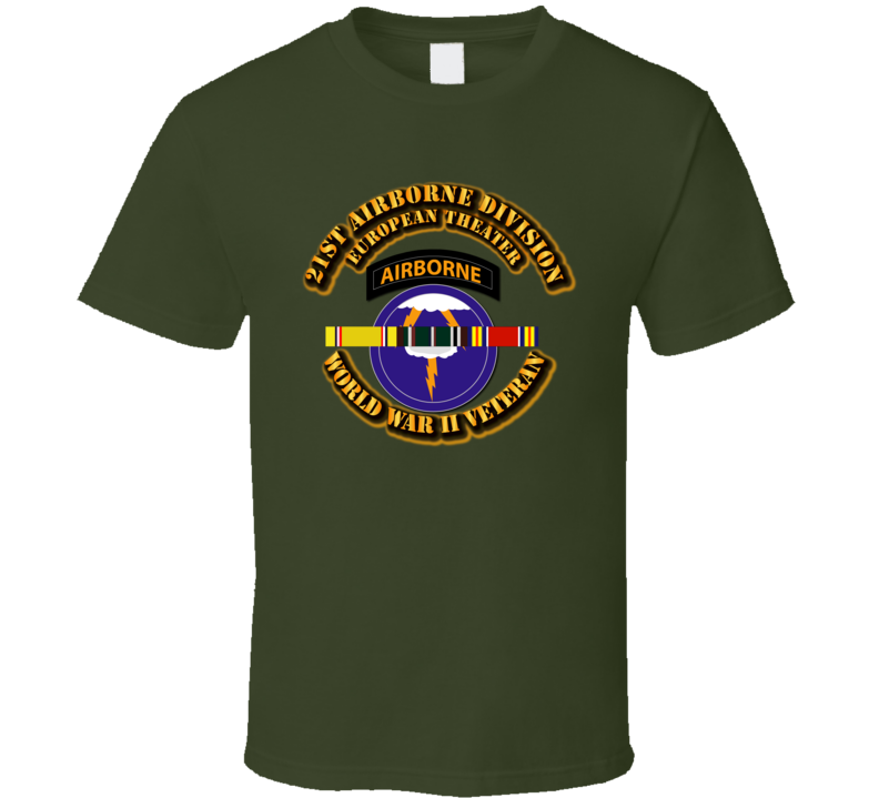 Army - Ssi - 21st Airborne Division - Europe - Wwi T Shirt