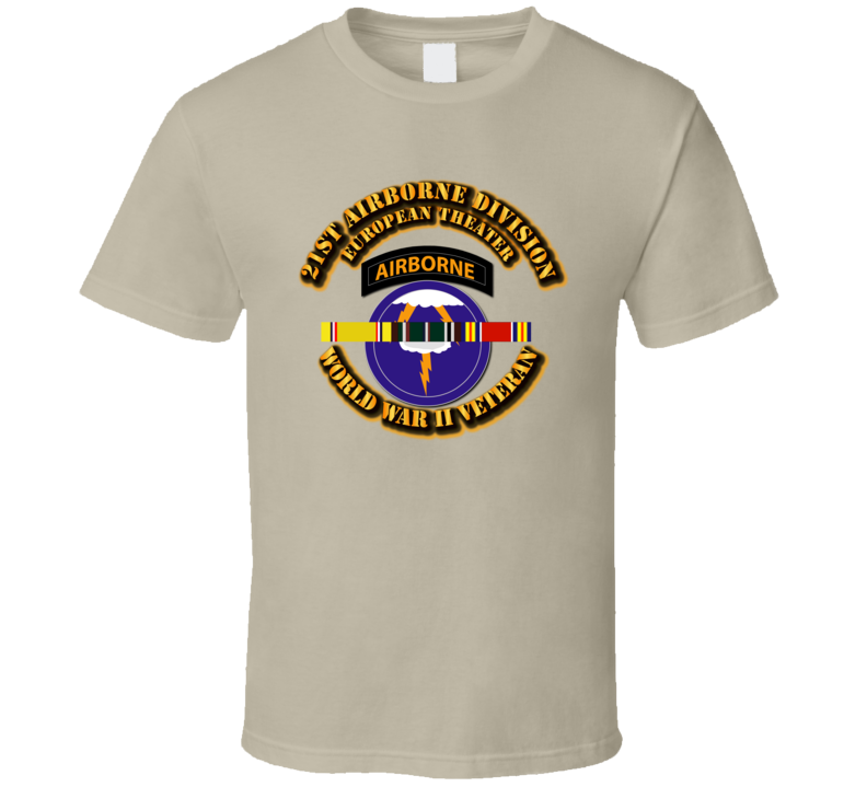 Army - Ssi - 21st Airborne Division - Europe - Wwi T Shirt