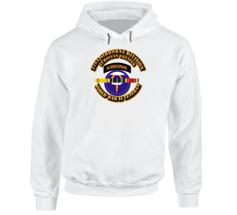 Army - Ssi - 21st Airborne Division - Europe - Wwi Hoodie