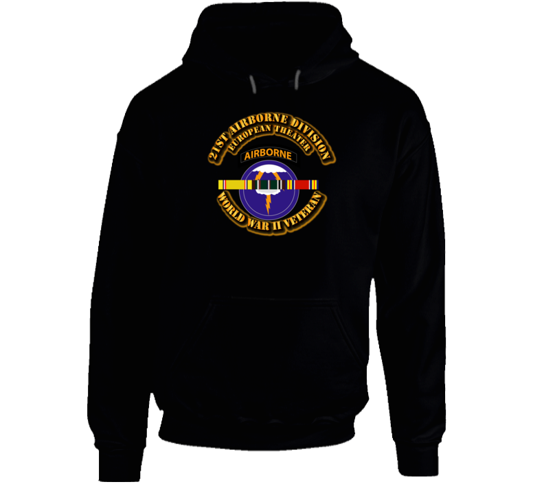 Army - Ssi - 21st Airborne Division - Europe - Wwi Hoodie
