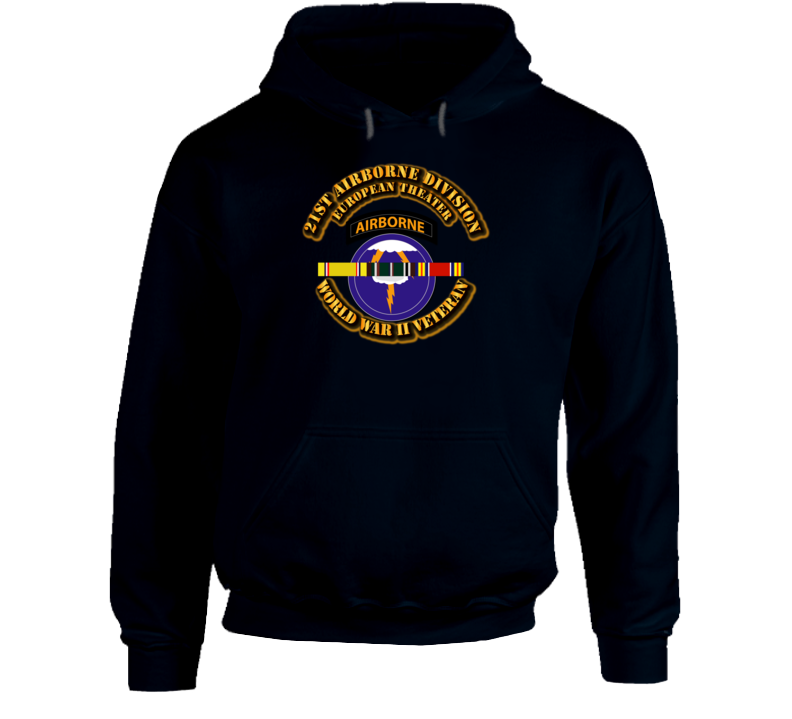 Army - Ssi - 21st Airborne Division - Europe - Wwi Hoodie