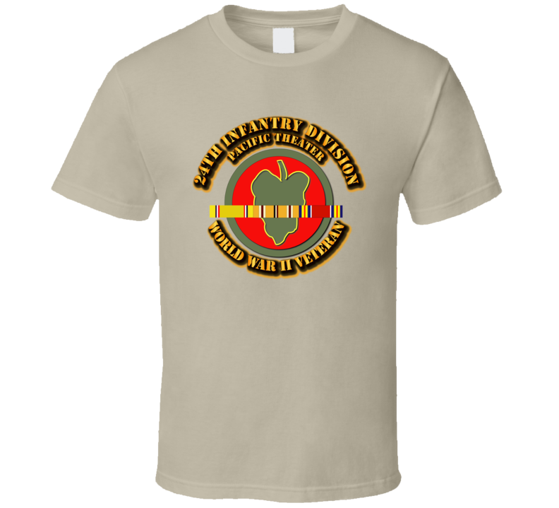 Army - Ssi - 24th Infantry Division - Pacific - Wwii T Shirt