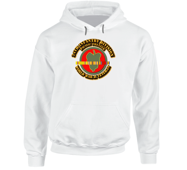 Army - Ssi - 24th Infantry Division - Pacific - Wwii Hoodie