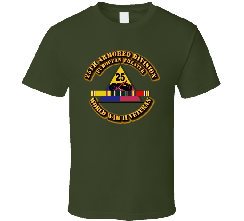 Army - Ssi - 25th Armored Division - Europe - Wwii T Shirt