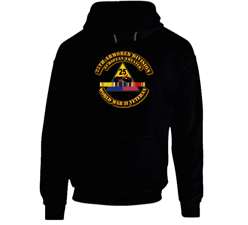 Army - Ssi - 25th Armored Division - Europe - Wwii Hoodie