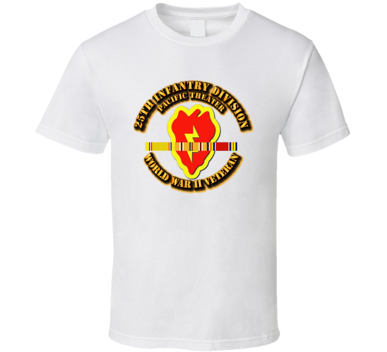 Army - Ssi - 25th Infantry Division - Pacific - Wwii T Shirt