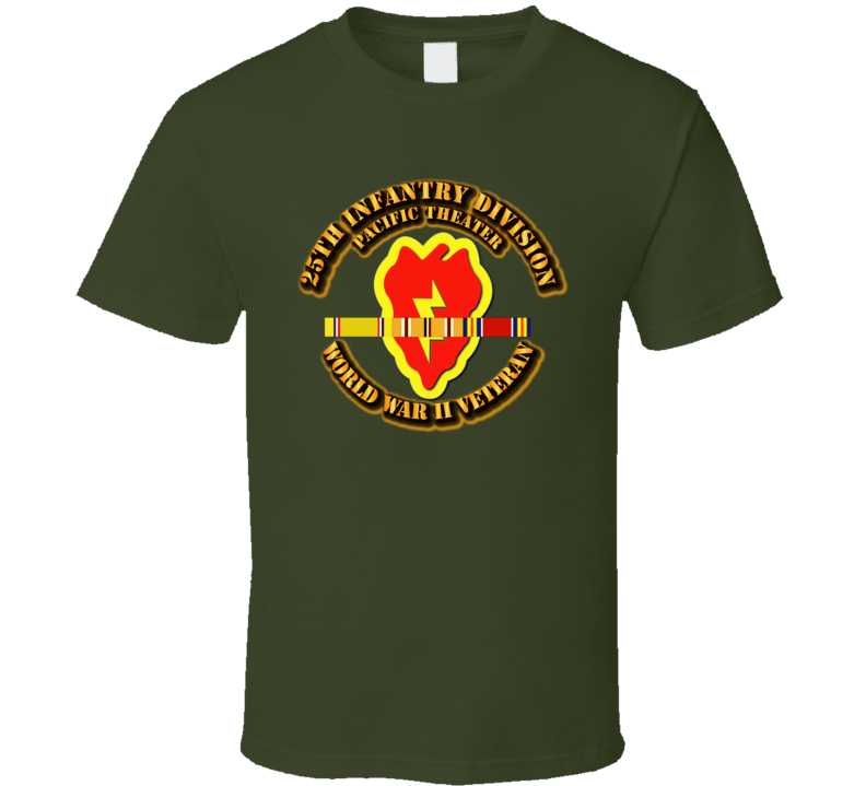 Army - Ssi - 25th Infantry Division - Pacific - Wwii T Shirt