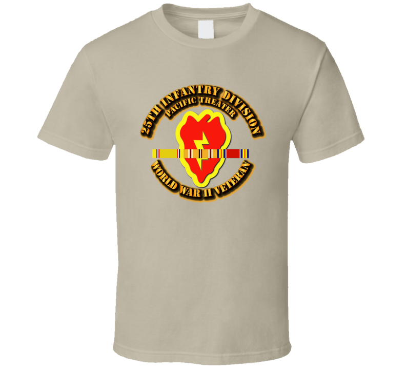 Army - Ssi - 25th Infantry Division - Pacific - Wwii T Shirt