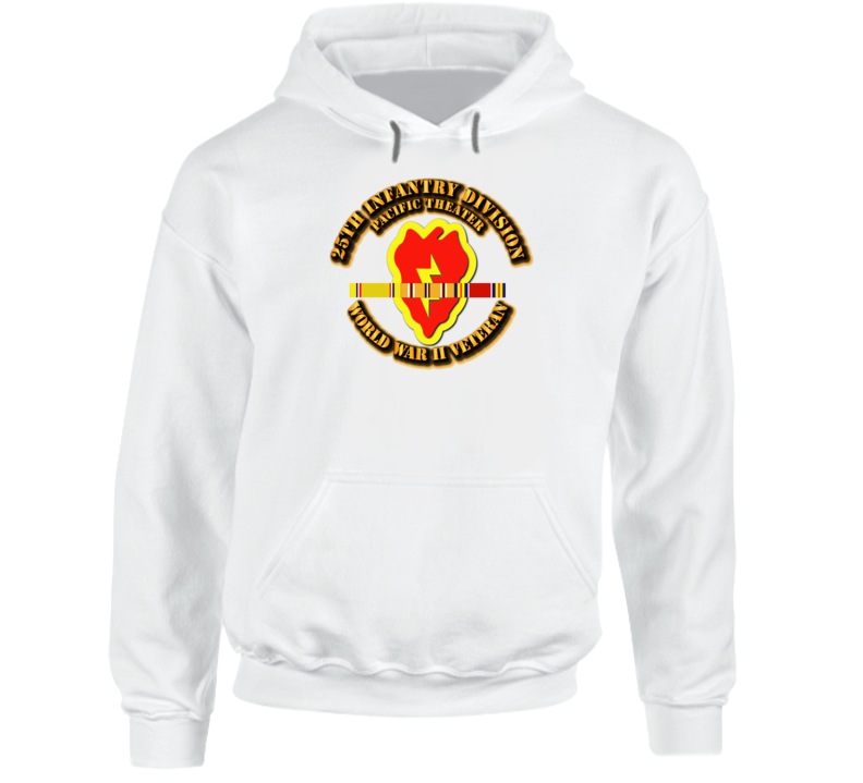 Army - Ssi - 25th Infantry Division - Pacific - Wwii Hoodie