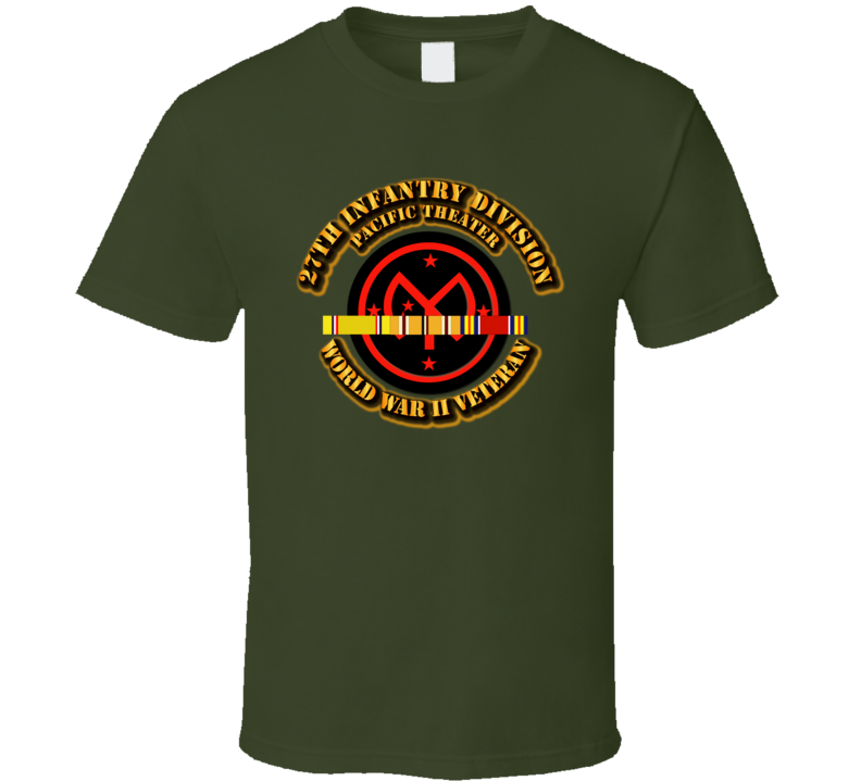 Army - Ssi - 27th Infantry Division - Pacific - Wwii T Shirt