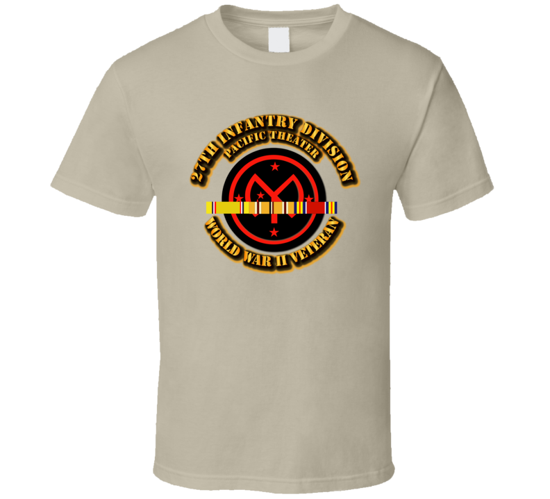 Army - Ssi - 27th Infantry Division - Pacific - Wwii T Shirt
