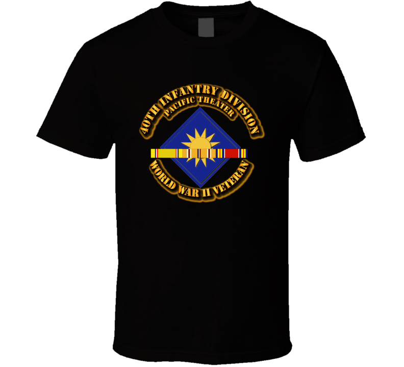 Army - Ssi - 40th Infantry Division - Pacific - Wwii T Shirt