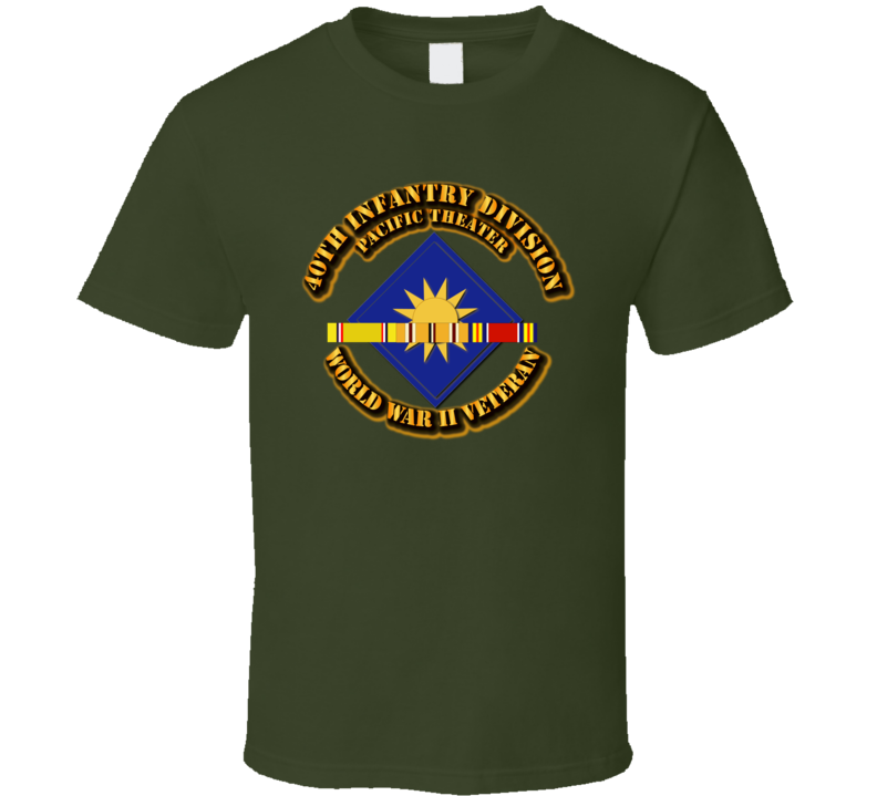 Army - Ssi - 40th Infantry Division - Pacific - Wwii T Shirt