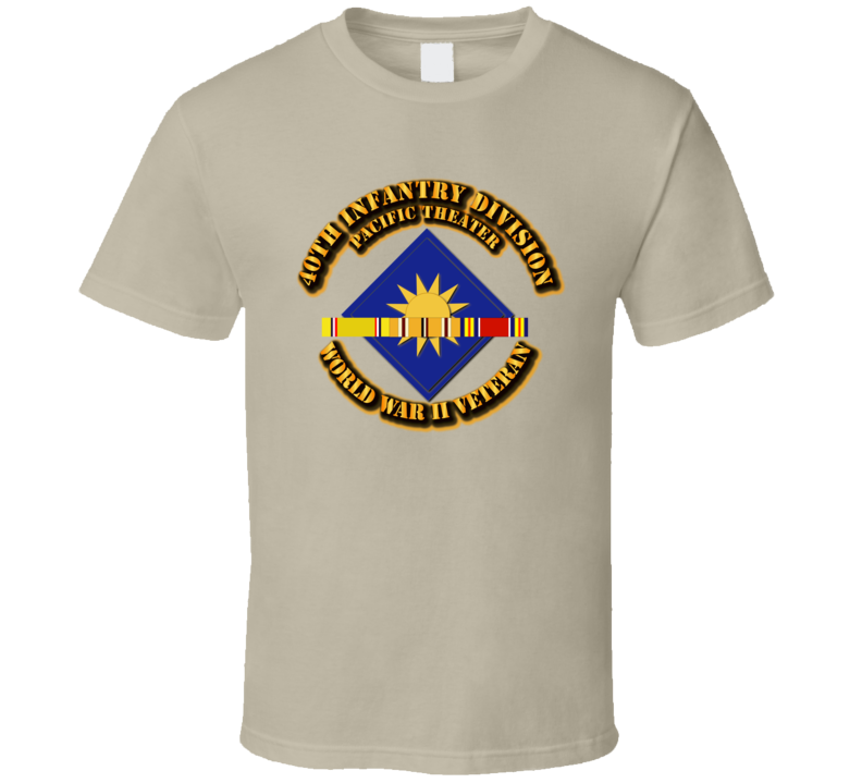 Army - Ssi - 40th Infantry Division - Pacific - Wwii T Shirt