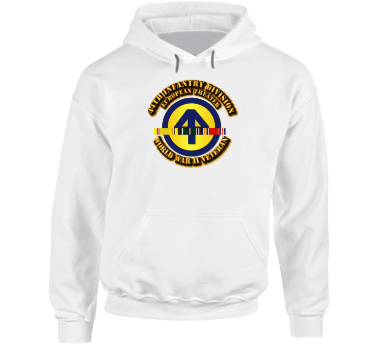 Army - Ssi - 44th Infantry Division - Europe- Wwii Hoodie