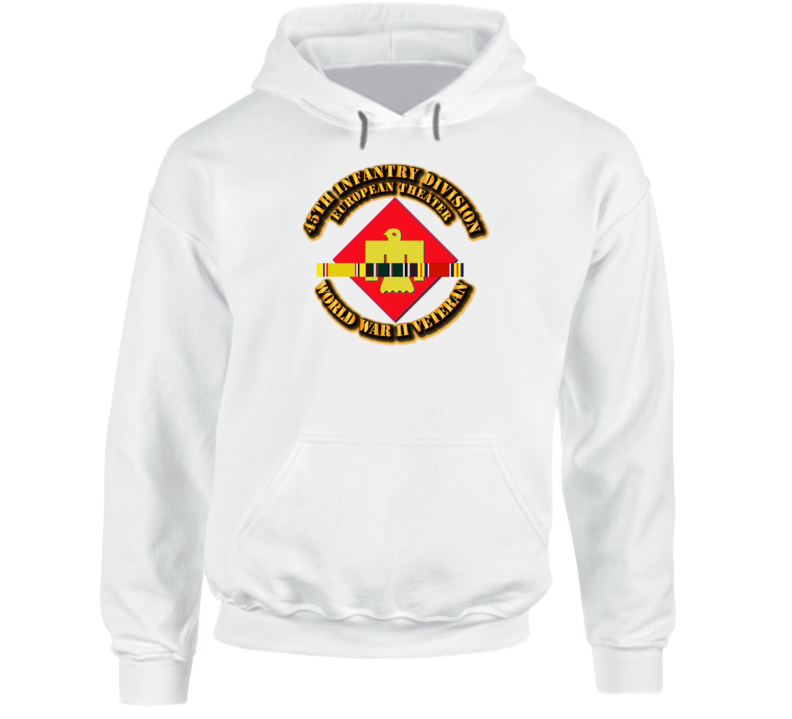 Army - Ssi - 45th Infantry Division - Europe- Wwii Hoodie