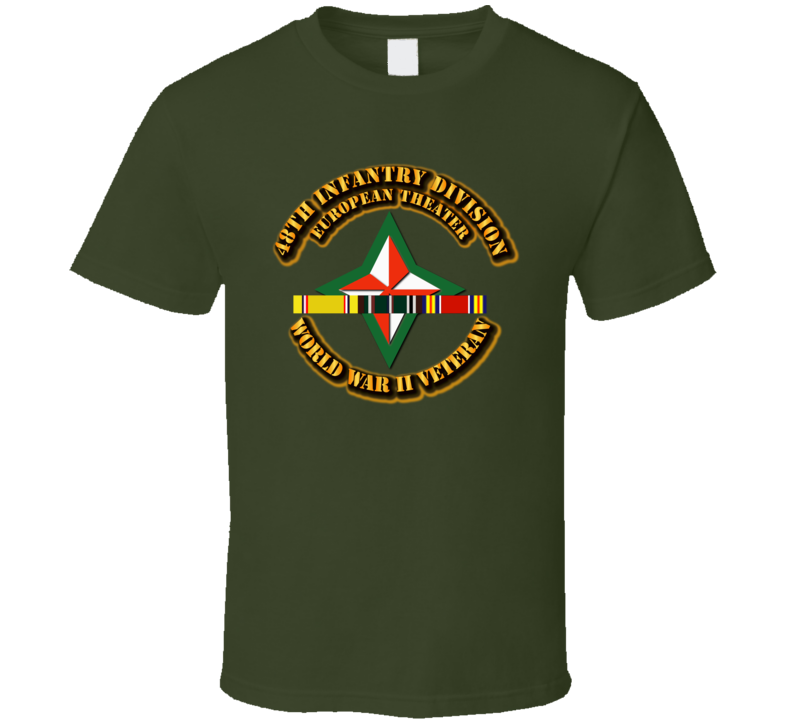 Army - Ssi - 48th Infantry Division - Europe - Wwii T Shirt