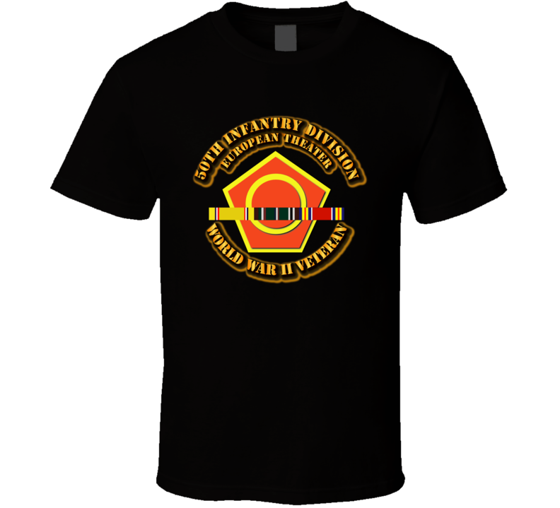Army - Ssi - 50th Infantry Division - Europe - Wwii T Shirt