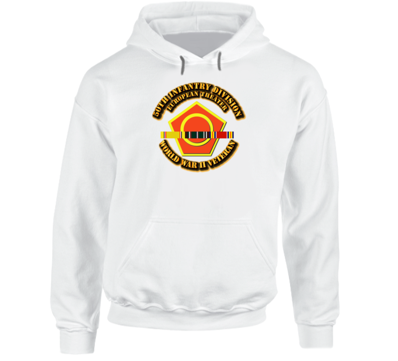Army - Ssi - 50th Infantry Division - Europe - Wwii Hoodie