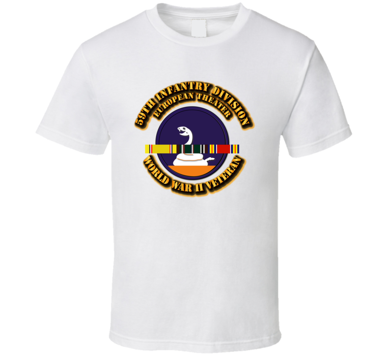 Army - Ssi - 59th Infantry Division - Europe - Wwii  T Shirt