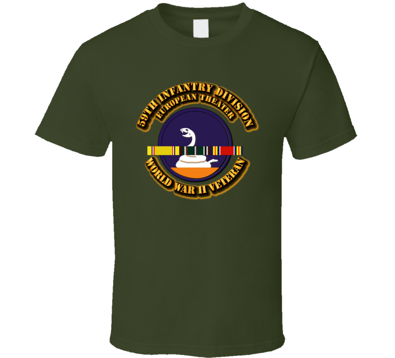 Army - Ssi - 59th Infantry Division - Europe - Wwii  T Shirt