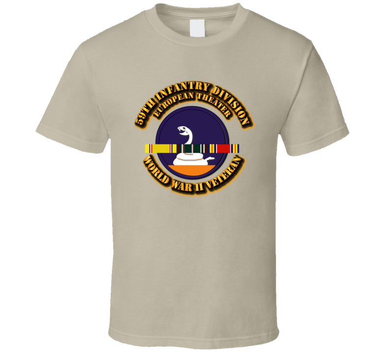 Army - Ssi - 59th Infantry Division - Europe - Wwii  T Shirt