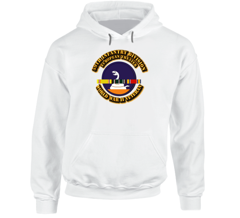 Army - Ssi - 59th Infantry Division - Europe - Wwii  Hoodie