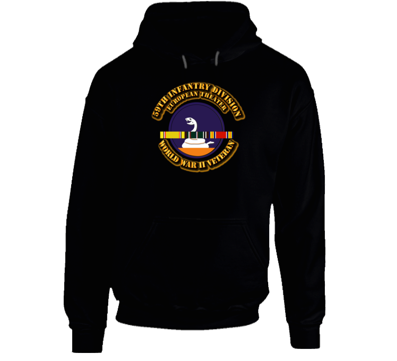 Army - Ssi - 59th Infantry Division - Europe - Wwii  Hoodie