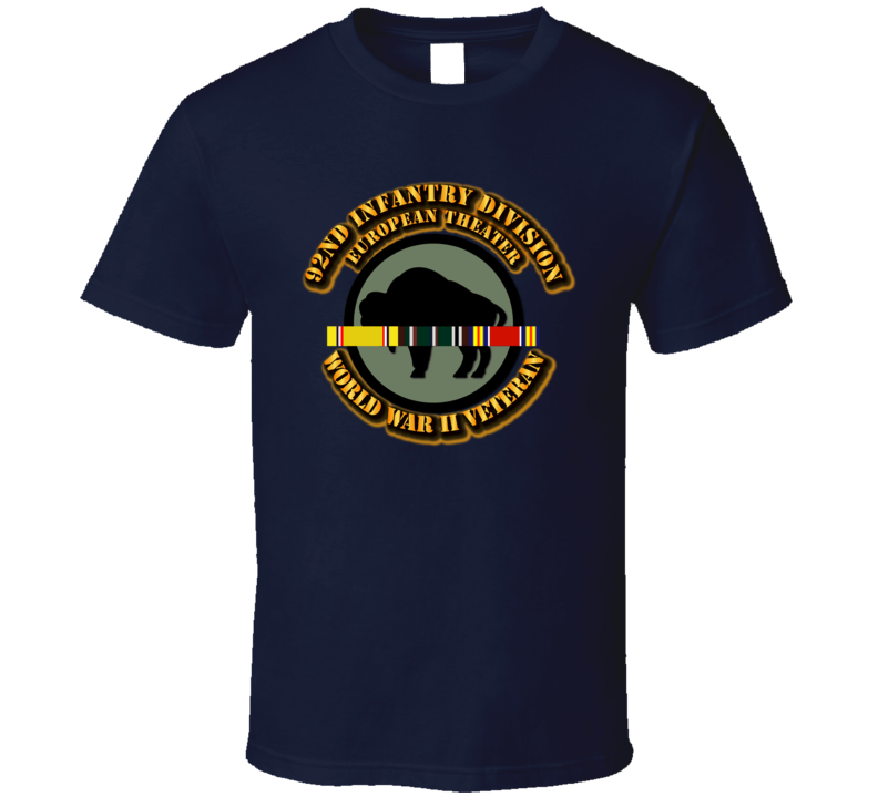 Army - Ssi - 92nd Infantry Division - Europe - Wwii T Shirt