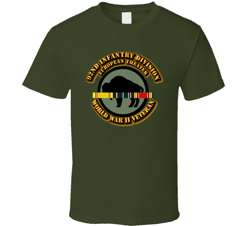 Army - Ssi - 92nd Infantry Division - Europe - Wwii T Shirt