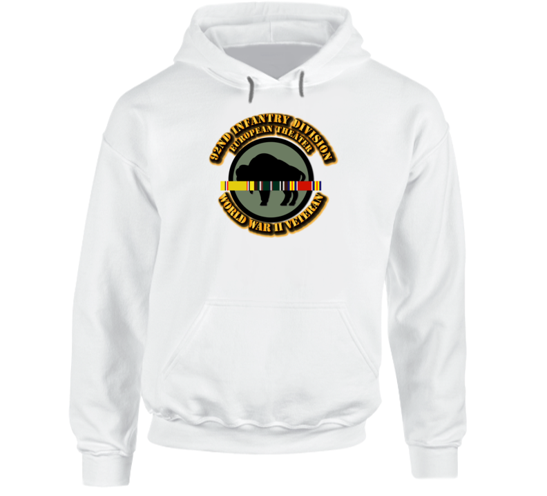 Army - Ssi - 92nd Infantry Division - Europe - Wwii Hoodie