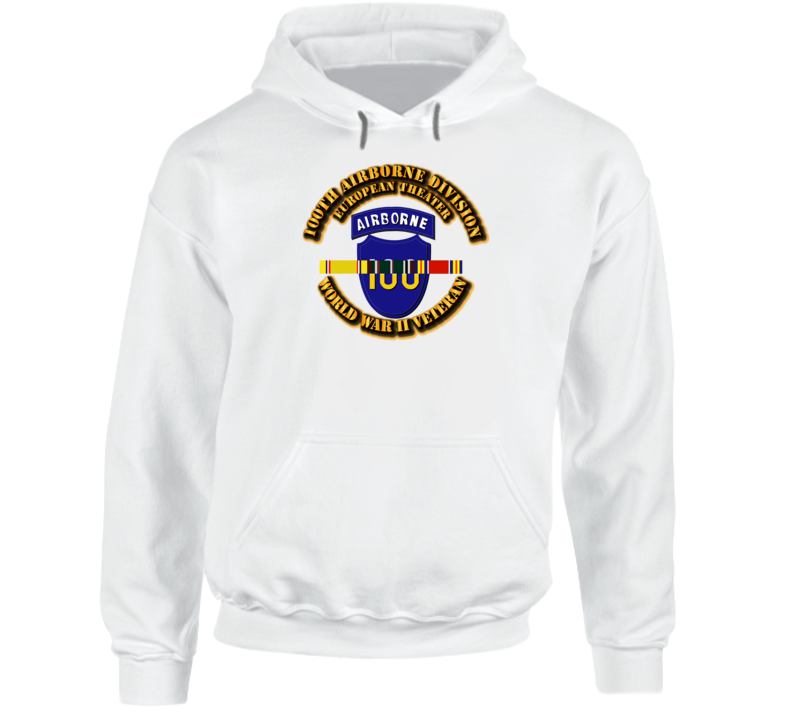 Army - Ssi - 100th Airborne Division - Europe - Wwii Hoodie