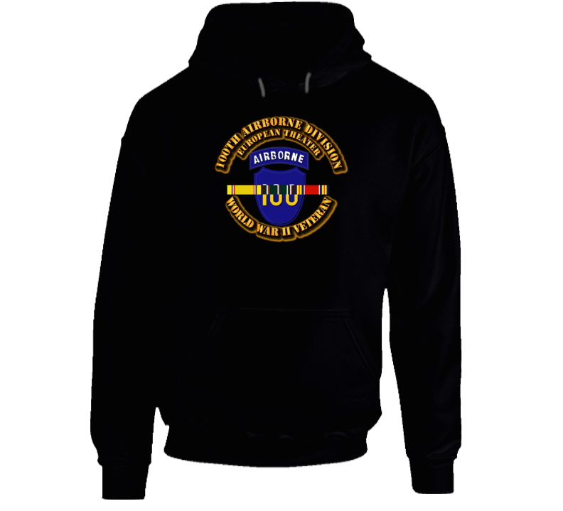 Army - Ssi - 100th Airborne Division - Europe - Wwii Hoodie