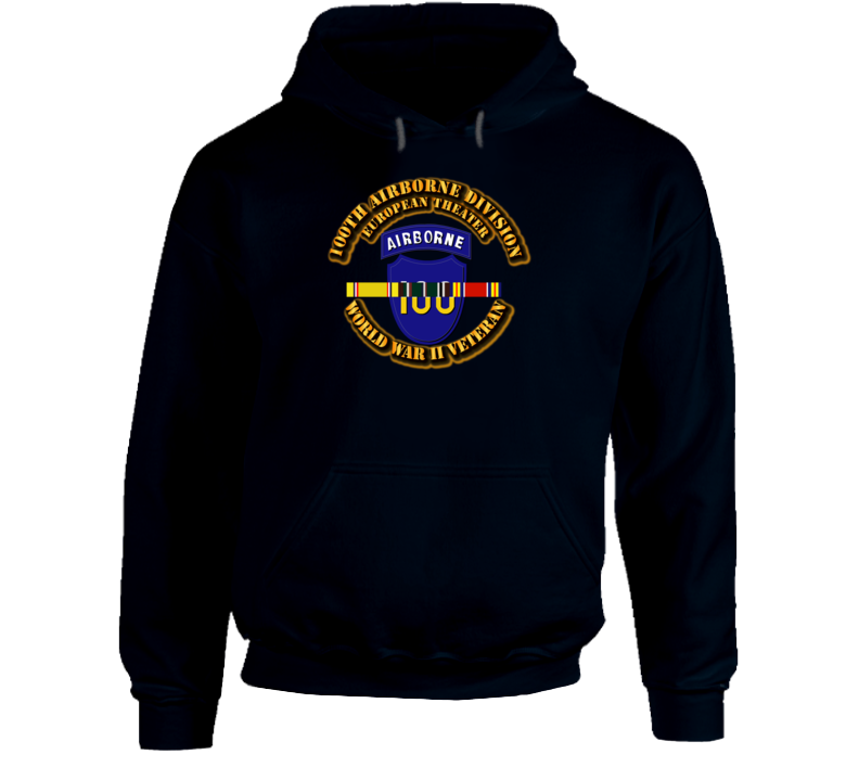 Army - Ssi - 100th Airborne Division - Europe - Wwii Hoodie