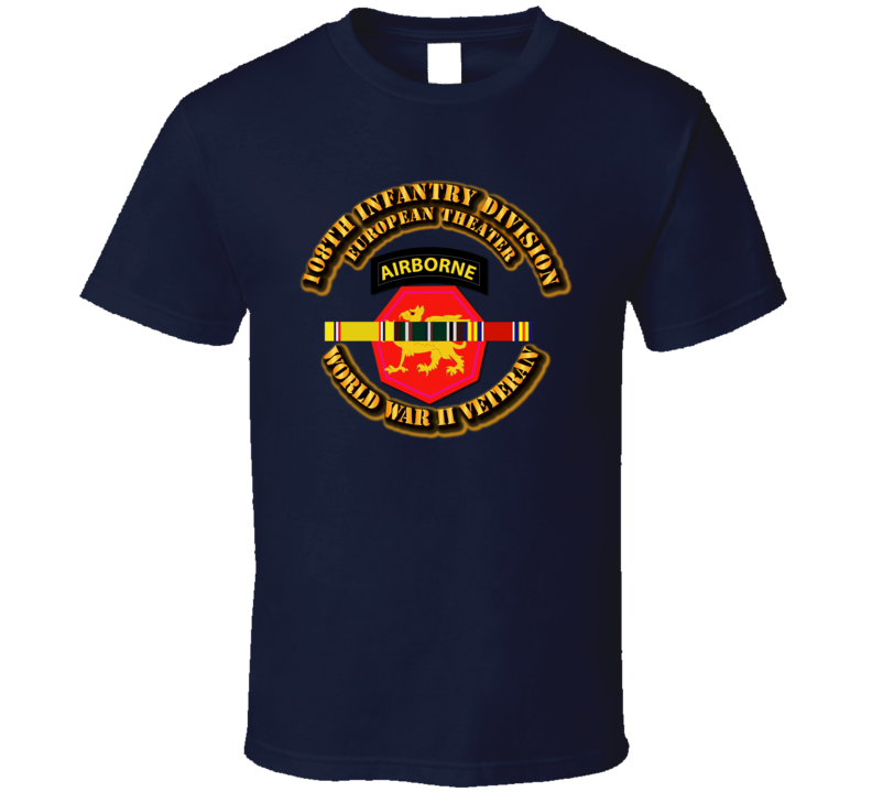 Army - Ssi - 108th Infantry Division - Europe - Wwii T Shirt