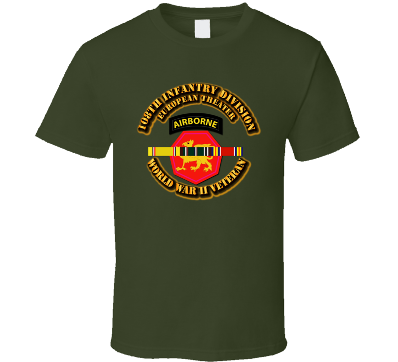 Army - Ssi - 108th Infantry Division - Europe - Wwii T Shirt